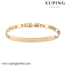 74609 xuping nuevo diseño pulsera de bebé chapado en oro 18k